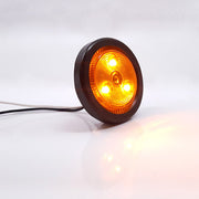 Clearance Marker Trailer Lights | 2" Amber/Amber Round | Exterior Identification Lights | Improves Visibility & Safety