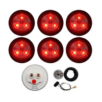 2" Clear/Red Clearance Markers | Round Exterior RV Identification Lights | Improves Visibility & Safety