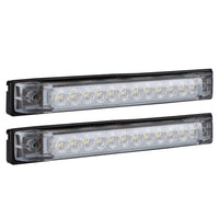 Trailer Utility Strip Lights| LED 6" | Clear Lens | Slim Line| Marker or Brake Light for Exterior Safety