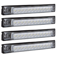 Trailer Utility Strip Lights| LED 6" | Clear Lens | Slim Line| Marker or Brake Light for Exterior Safety