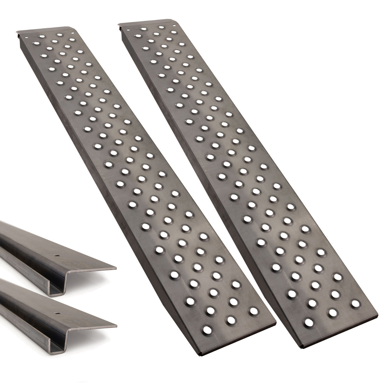 Trailer Ramps | 10ga Steel 72 x 12 w/ Mounting Brackets