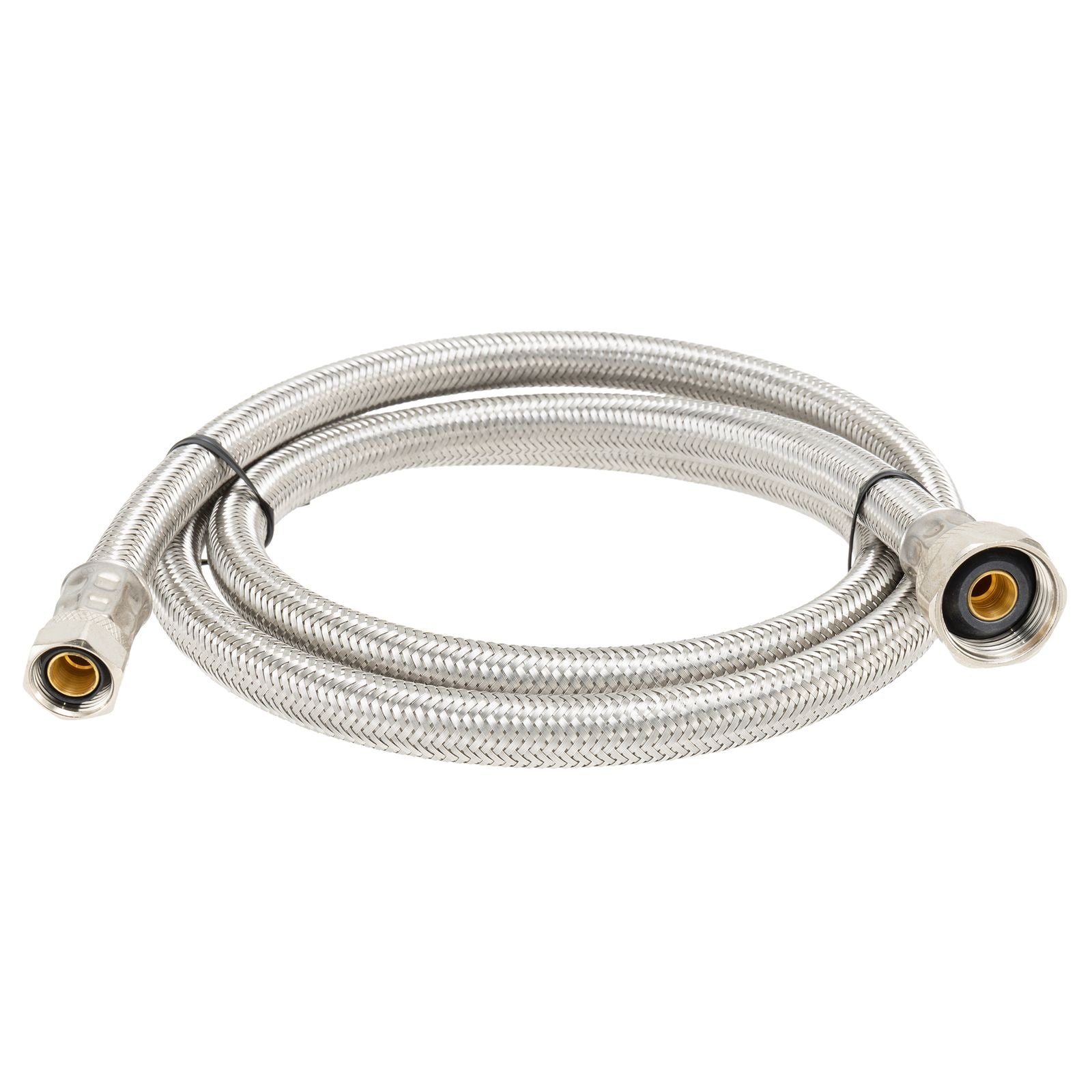 RV Sink Drain Hose | 48" Braided Stainless Steel | 3⁄8" Compression  x ½" FIP