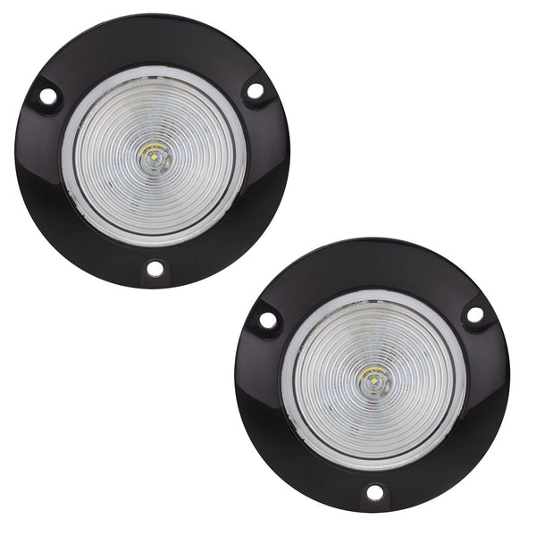 RV 2" LED Surface Mount Light | Round Clear/Red Trailer Marker or Clearance Light | Improved Visibility & Safety