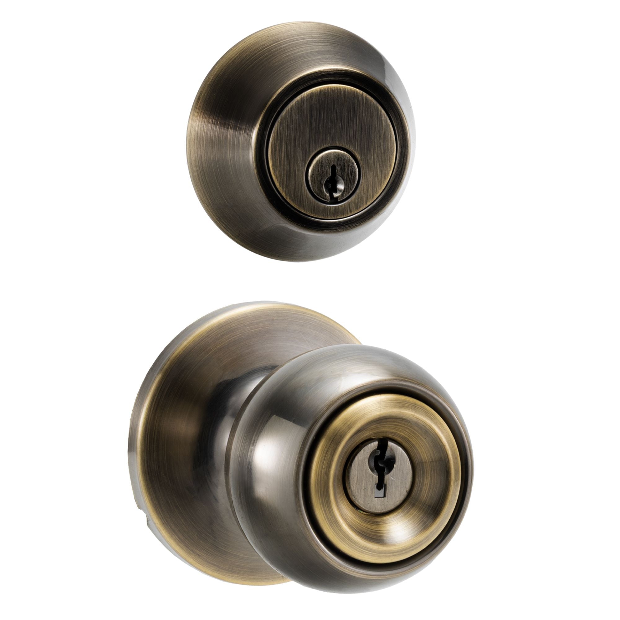 Ultra Security Entry Lock Set - Antique Brass | P/N 83478