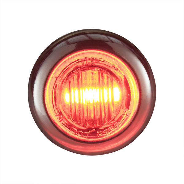 3/4" Bullet Lights | Red/Red LED | Clearance Marker | Exterior Lighting for Safety