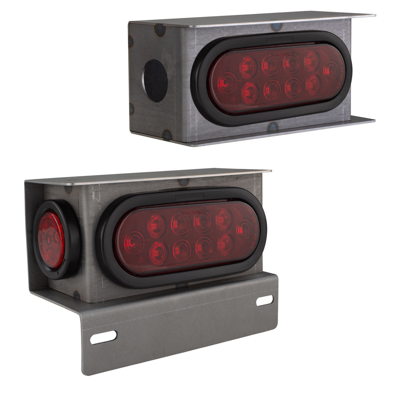 Long Haul Trailer Housing Box | Set of Two | LED Marker & Oval Lights & Steel Housing Box | Durable Protection for Mounting Lights