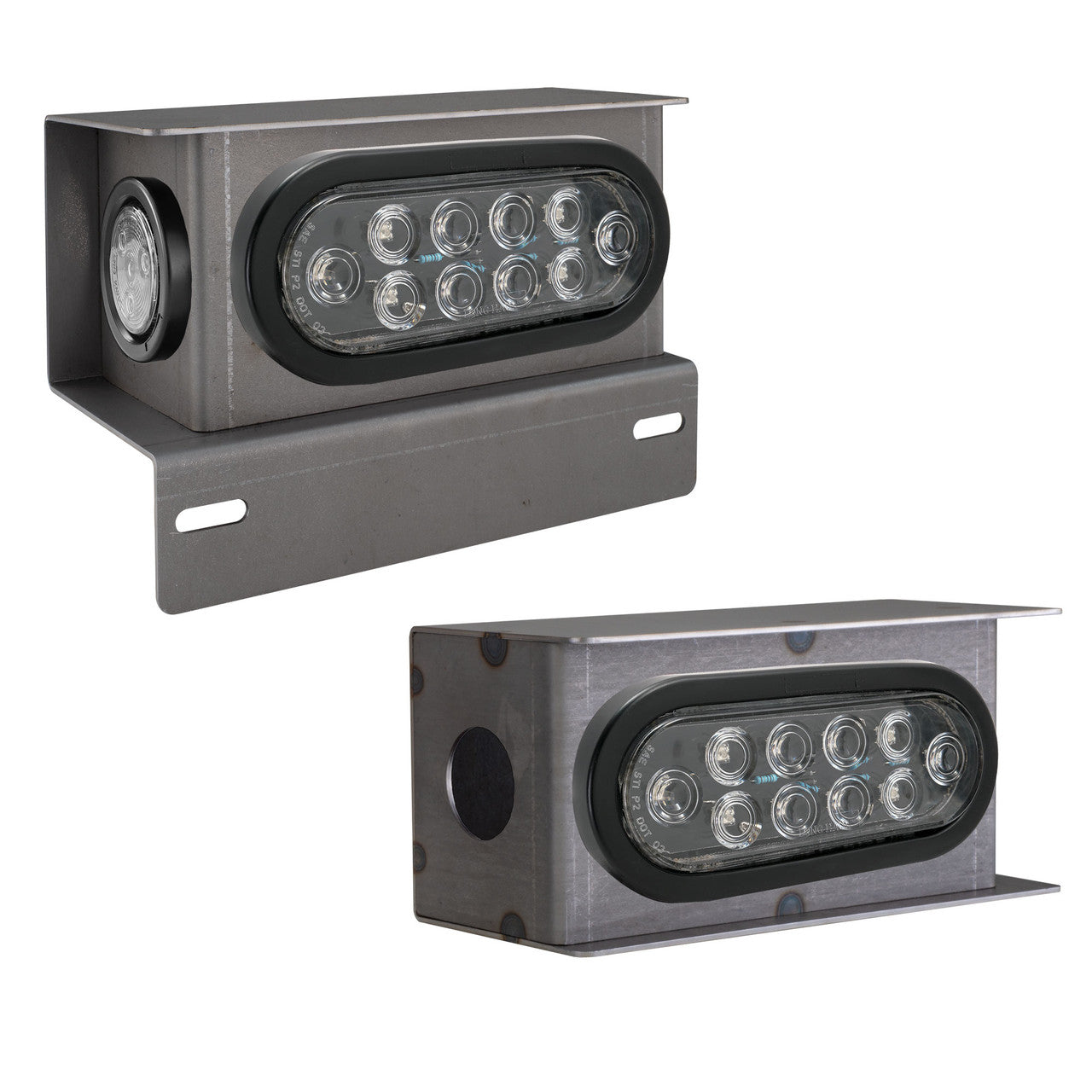 Long Haul Trailer Housing Box | Set of Two | LED Marker & Oval Lights & Steel Housing Box | Durable Protection for Mounting Lights