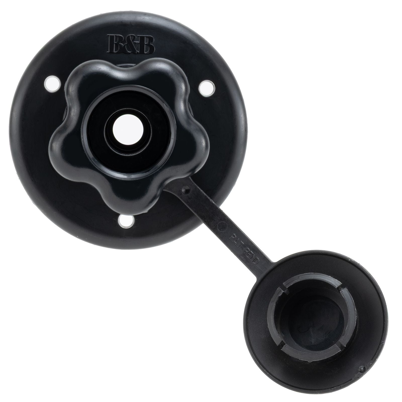 JR Products RV City Water Flange | Black | No Screen