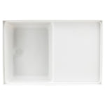 RV Toilet Mount Shower Pan Combo 38" x 23" Left Drain | White