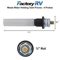 RV Miracle Probes | Waste Water Holding Tank Probes | 4 Probes Included