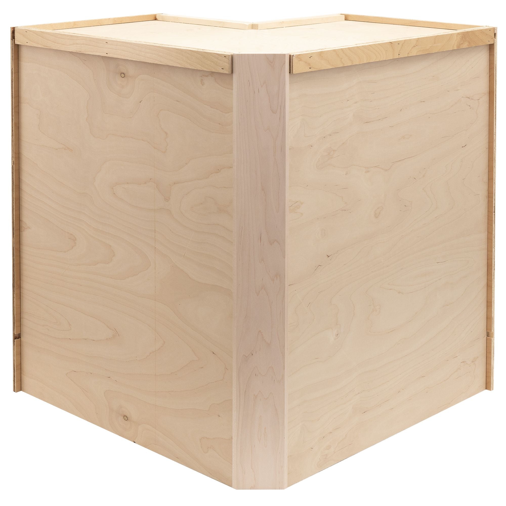 RV Easy Reach Corner Base Cabinet | Unfinished Maple