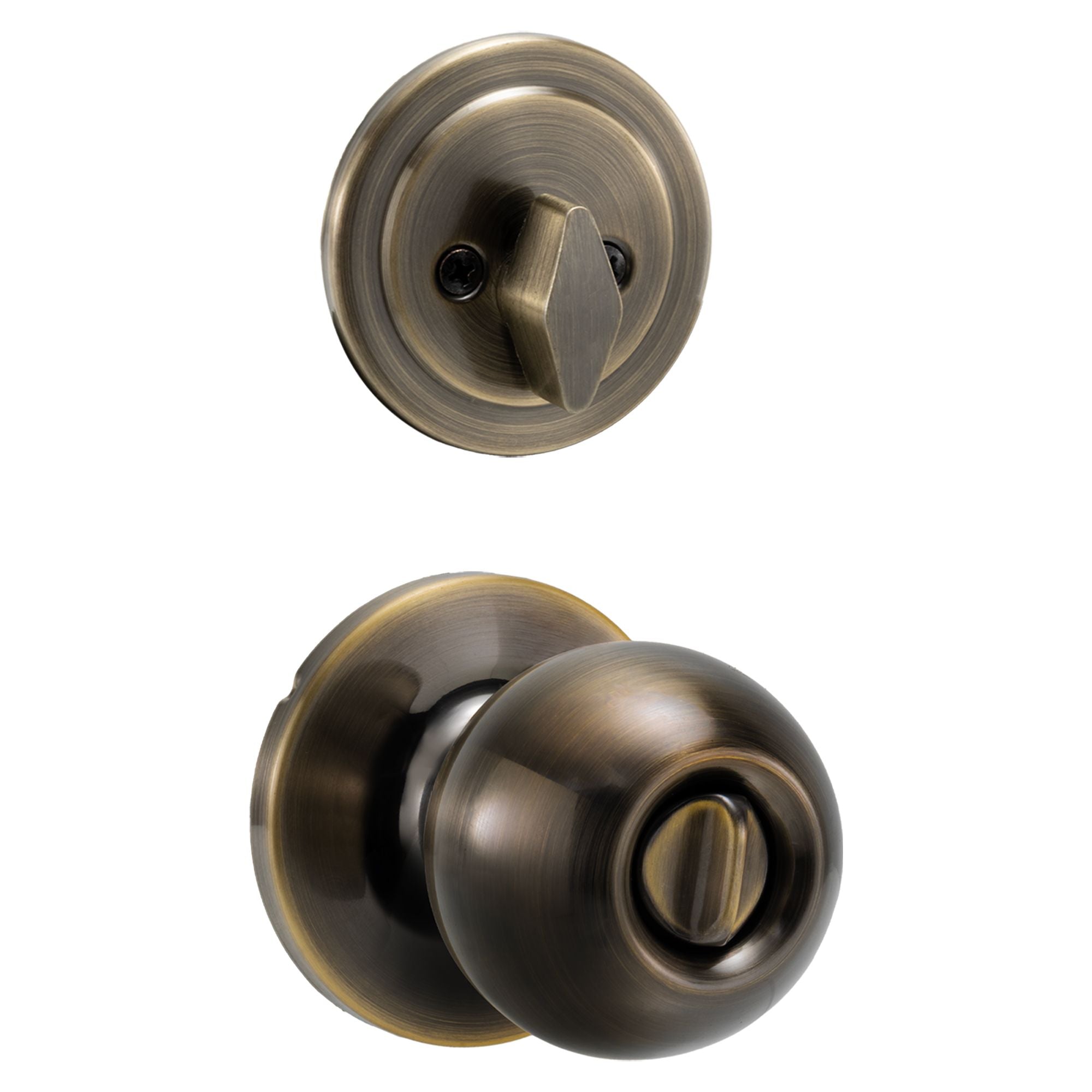 Ultra Security Entry Lock Set - Antique Brass | P/N 83478