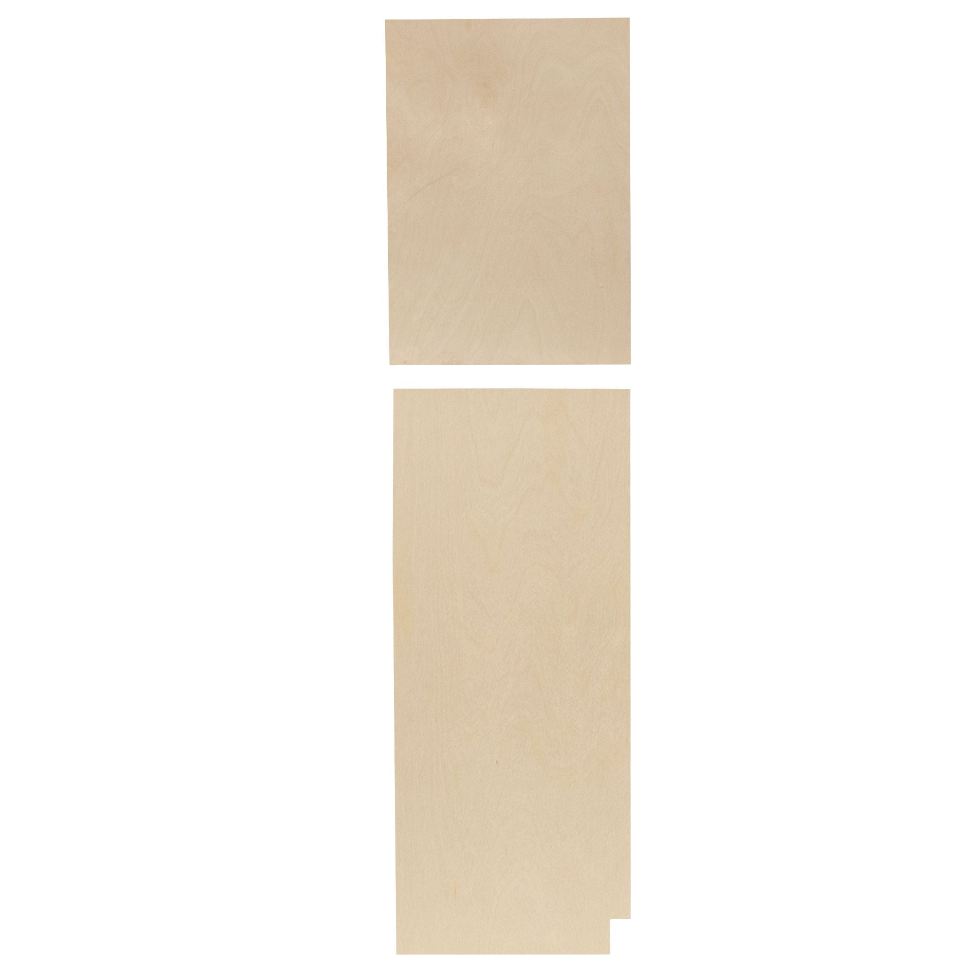 RV Pantry Cabinet Left & Right Side End Panel | Unfinished Maple