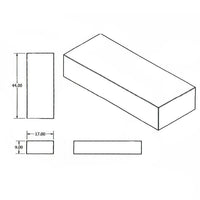 RV 27 Gallon Fresh Water Tank 44" x 17" x 9" | Alpha VR17449W (without fittings)