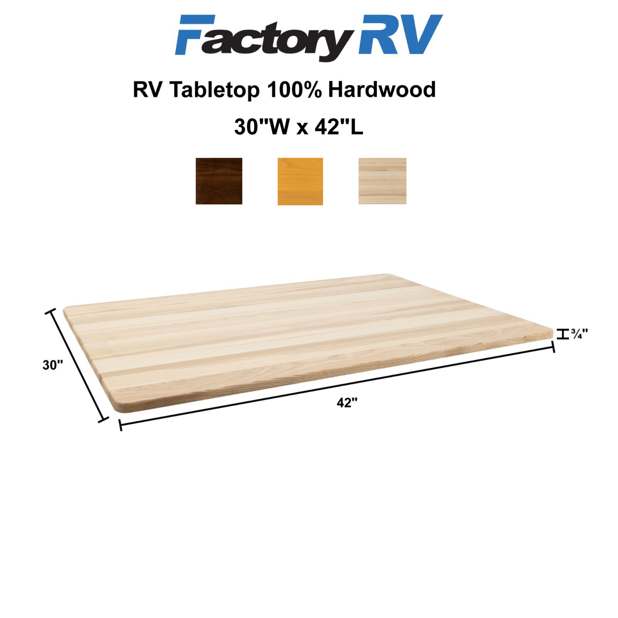 RV Table Top | 100% Ash Hardwood