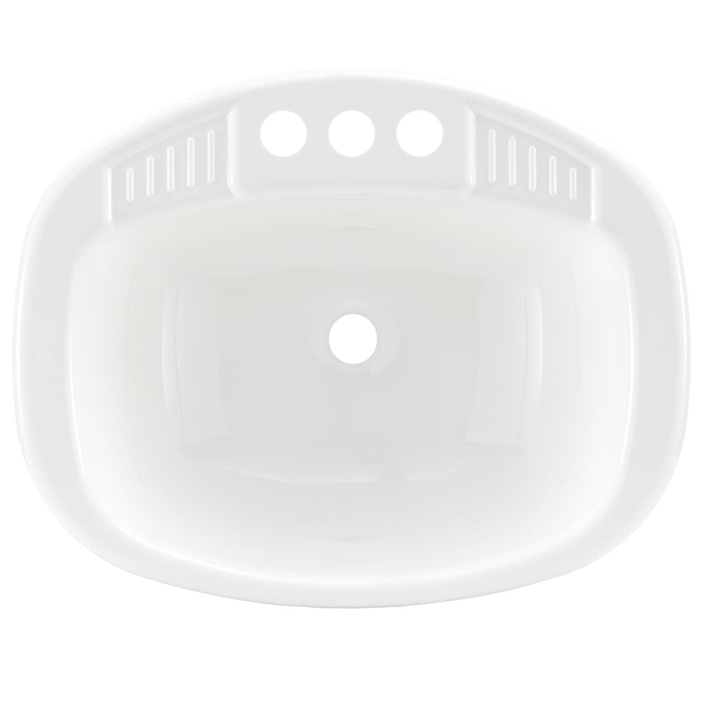 RV Sink 20" x 16" Single Bowl | White