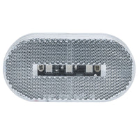 Trailer Marker Lights | LED Oblong 4" x 2" Clear/Amber Lense | Exterior Light for Side Clearance & Visibility