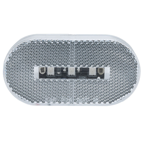 Trailer Marker Lights | LED Oblong 4" x 2" Clear/Amber Lense | Exterior Light for Side Clearance & Visibility