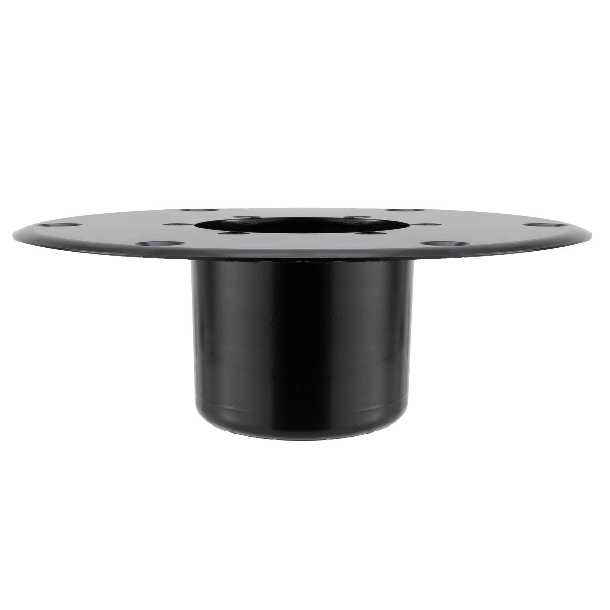 Heng's RV Table Pedestal Base Flush Mount | Metal | Black and Chrome