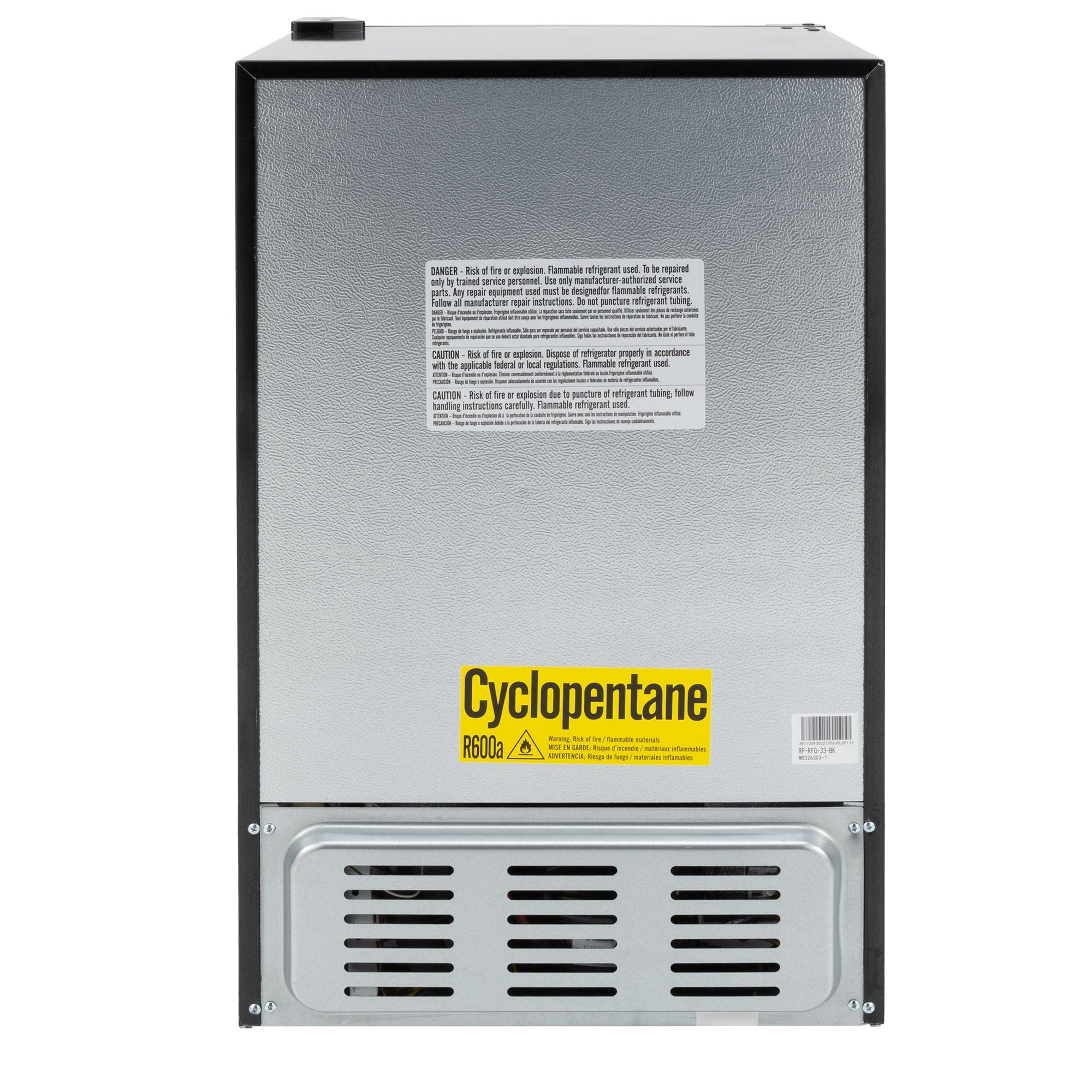 RecPro RV Refrigerator | 12 V | 3.3 Cubic Feet | Black
