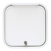 RV Compartment Door | Round | White | 16" X 16"