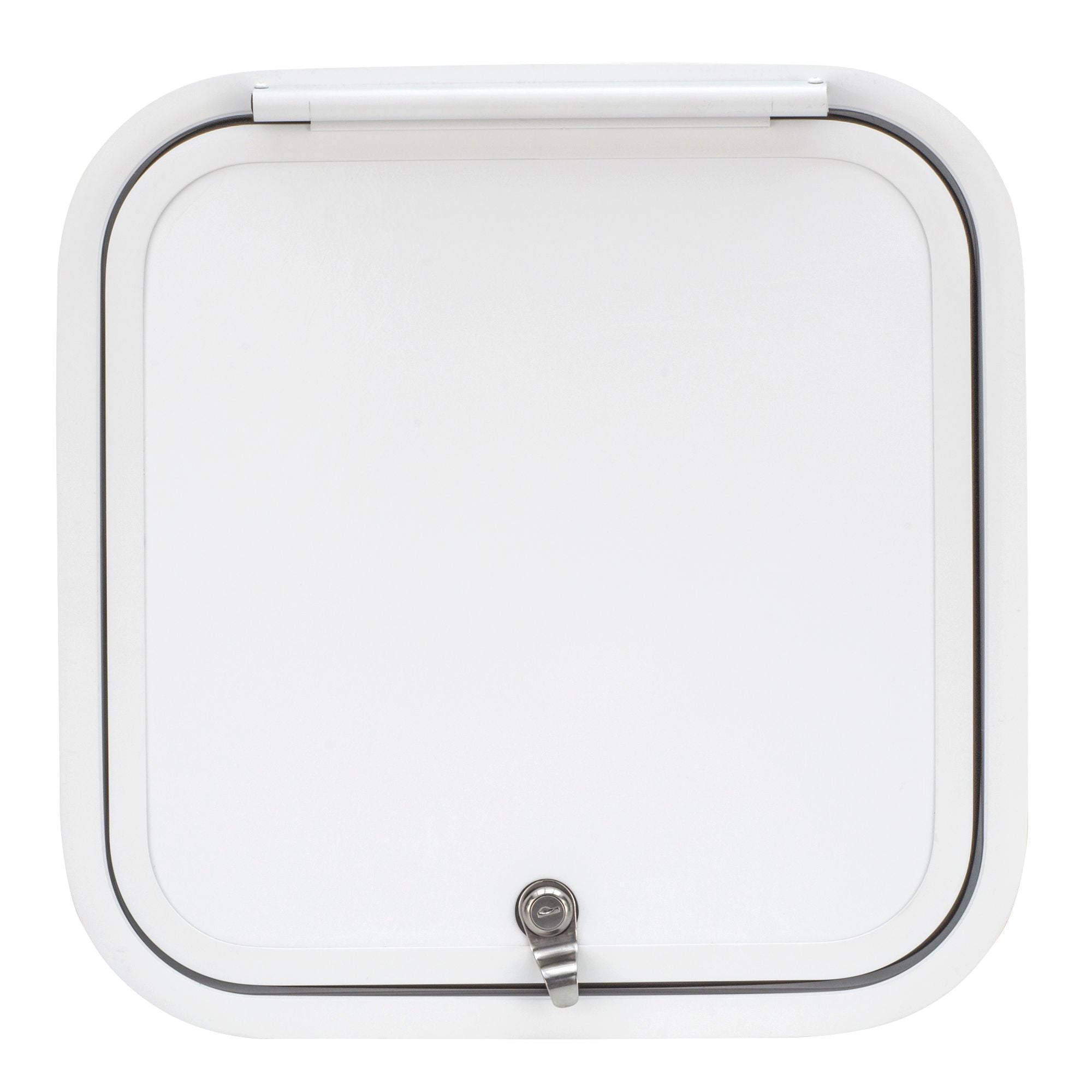RV Compartment Door | Round | White | 16" X 16"