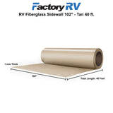 RV Fiberglass Siding & Roofing 102" | Tan