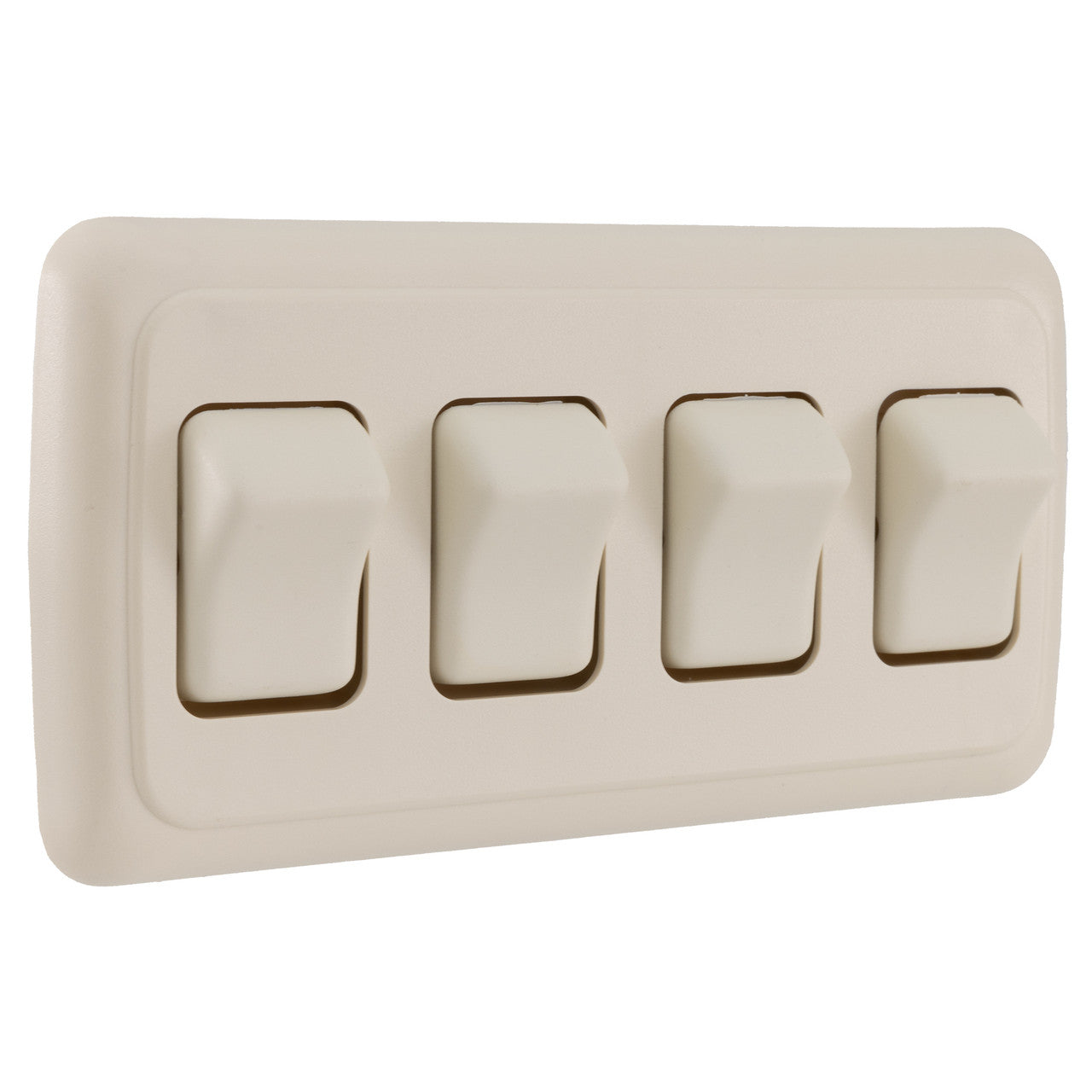 RV Switch | On / Off SPST Switch | 4 Gang Bezel | 12 Volt