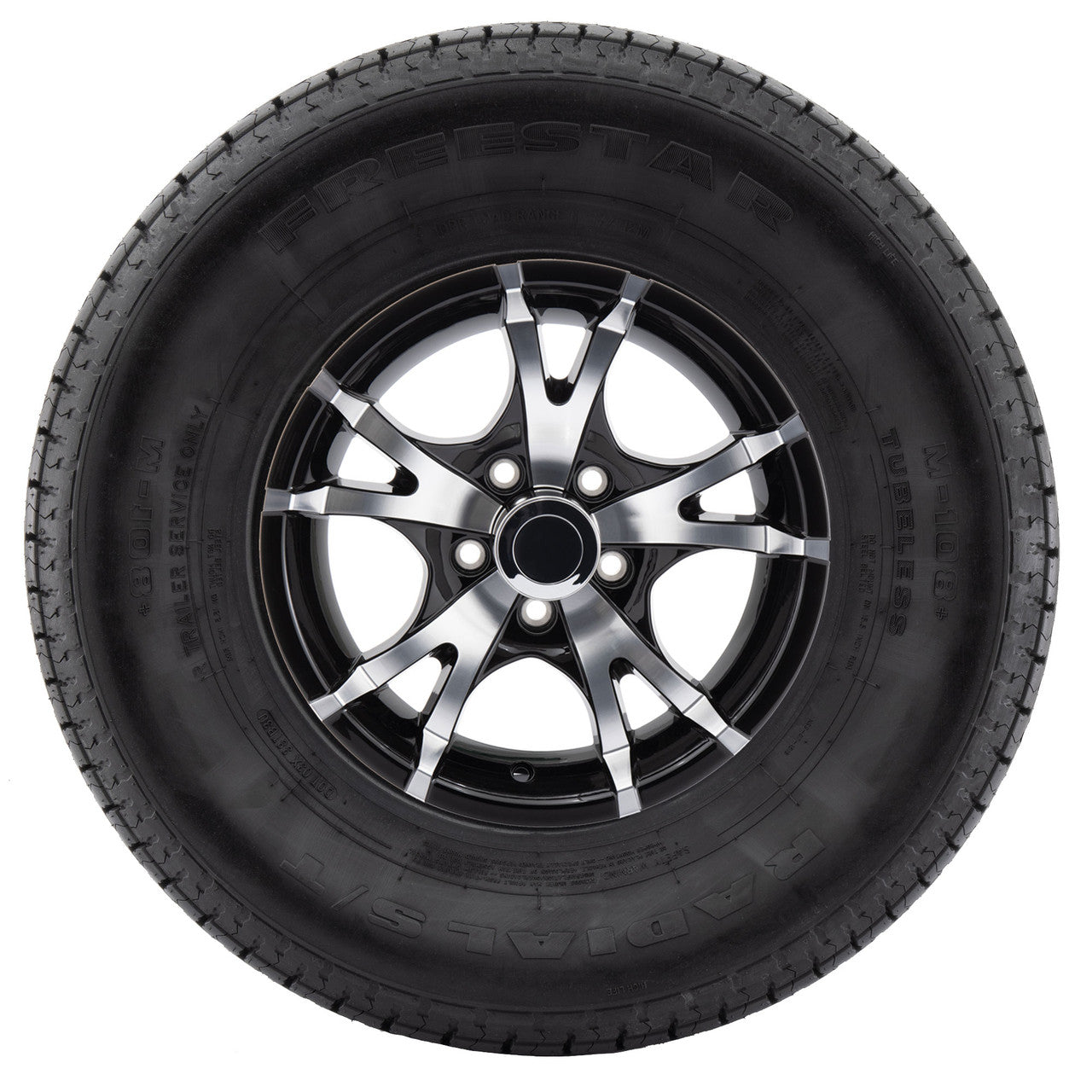 RV Tire and Wheel Package | T07 Black Machine