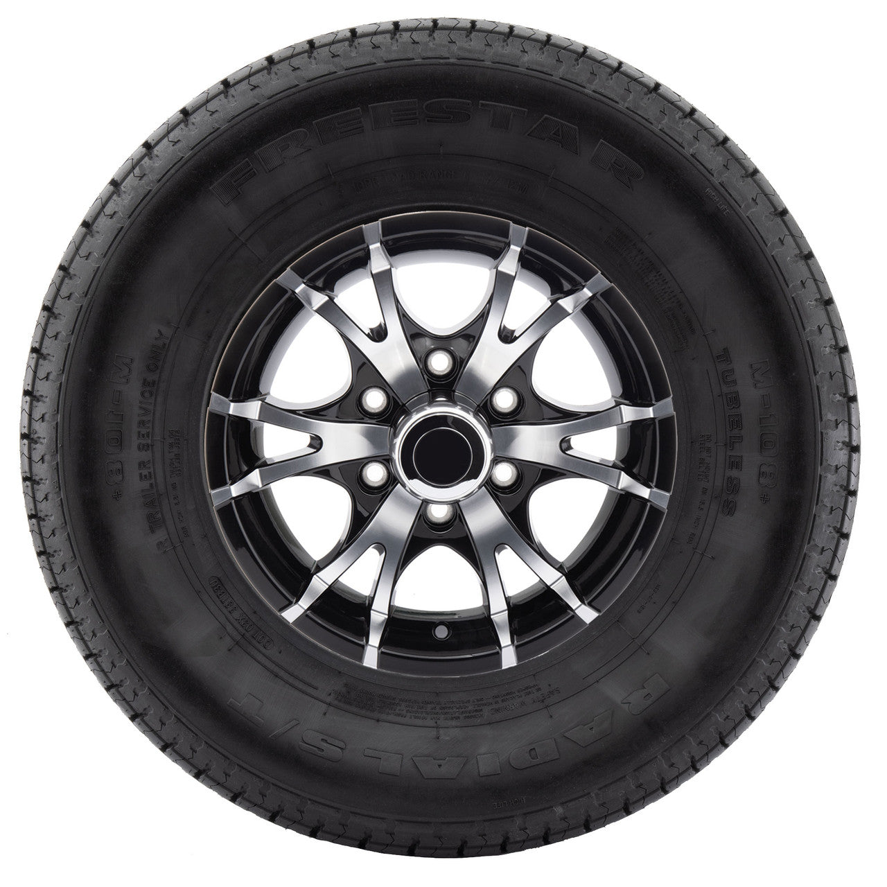 RV Tire and Wheel Package | T07 Black Machine