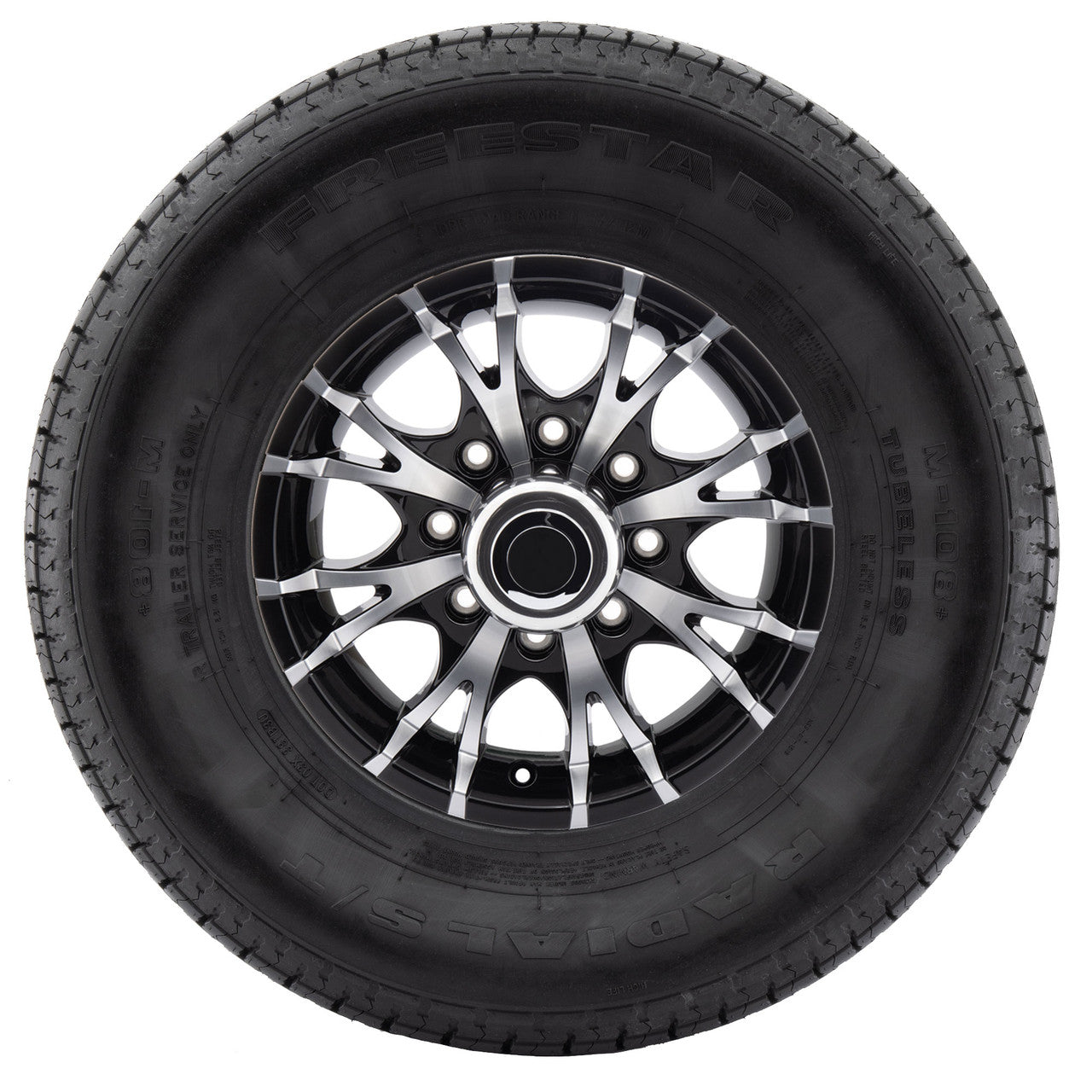 RV Tire and Wheel Package | T07 Black Machine