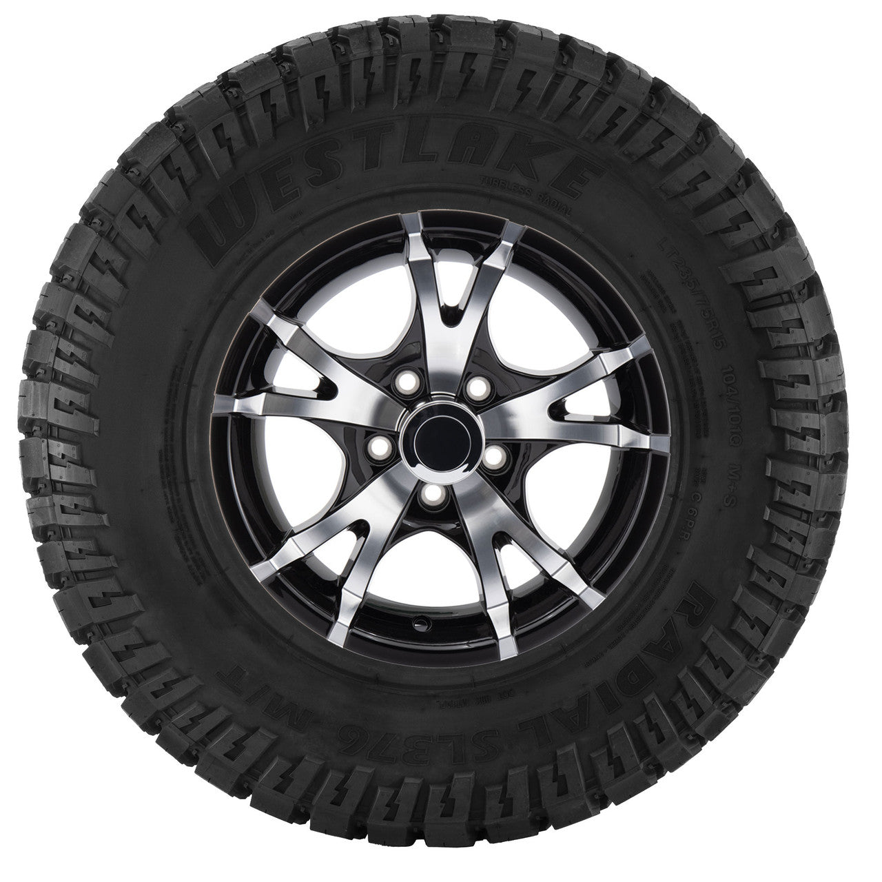 RV Tire and Wheel Package | T07 Black Machine