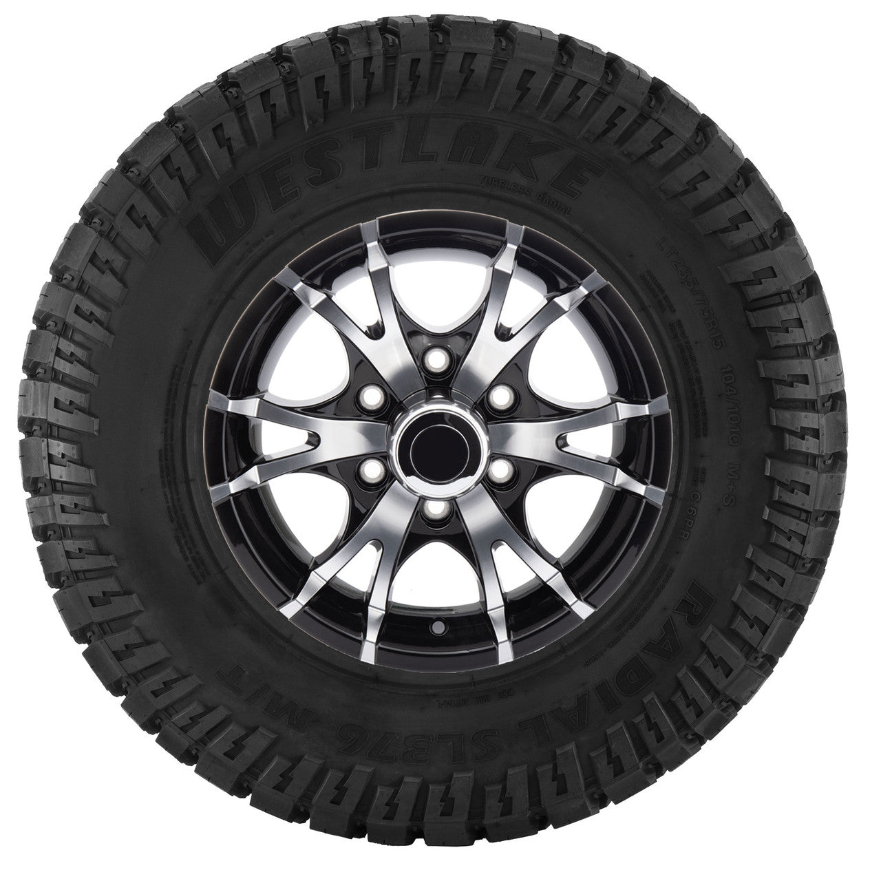 RV Tire and Wheel Package | T07 Black Machine