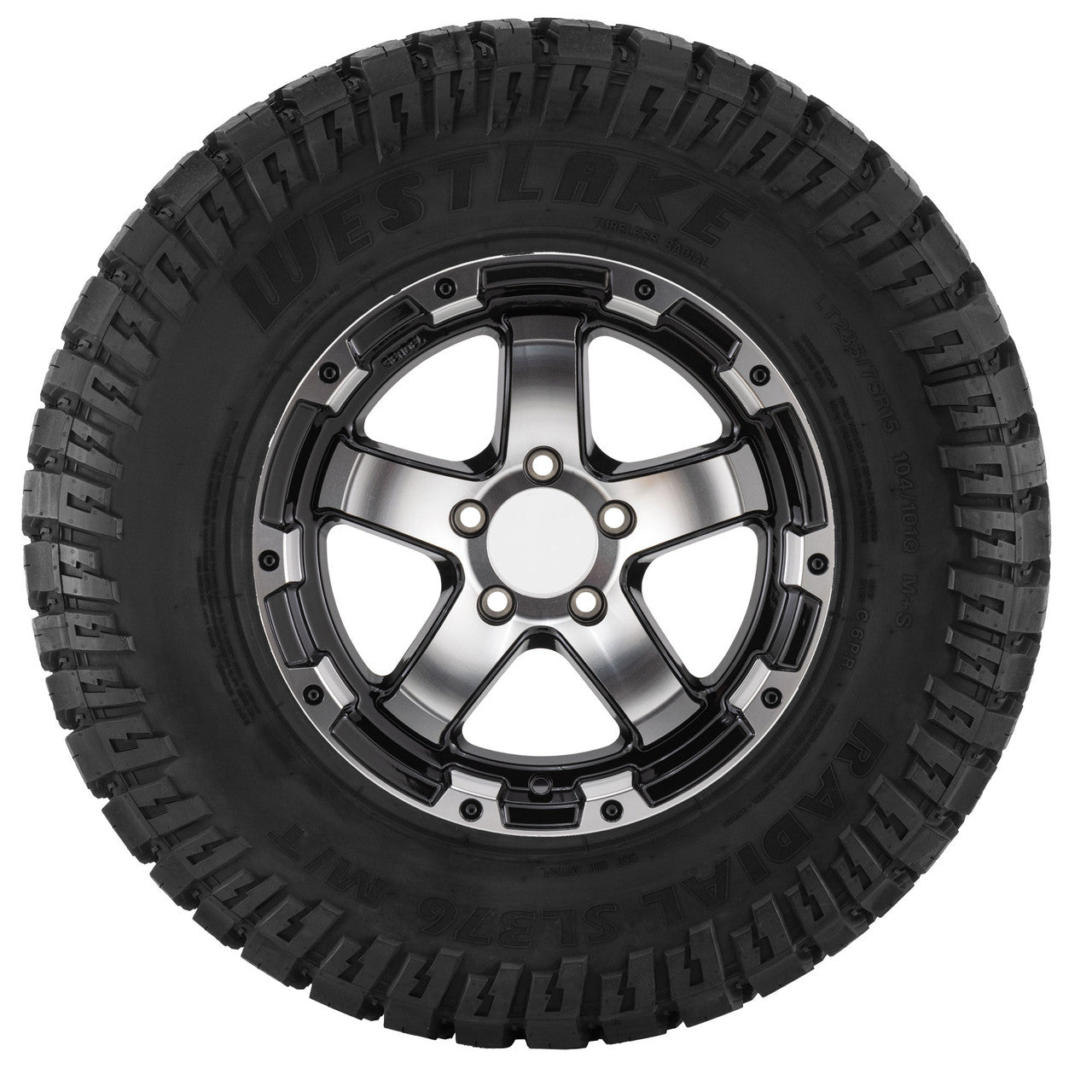 RV Tire and Wheel Package | T08 Black Machine