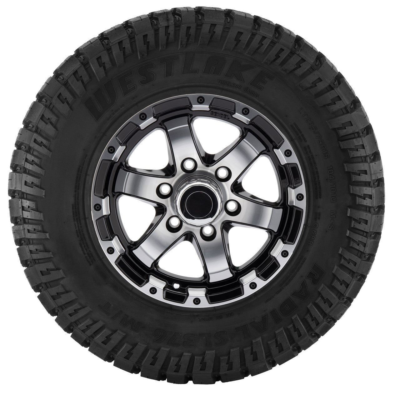 RV Tire and Wheel Package | T08 Black Machine