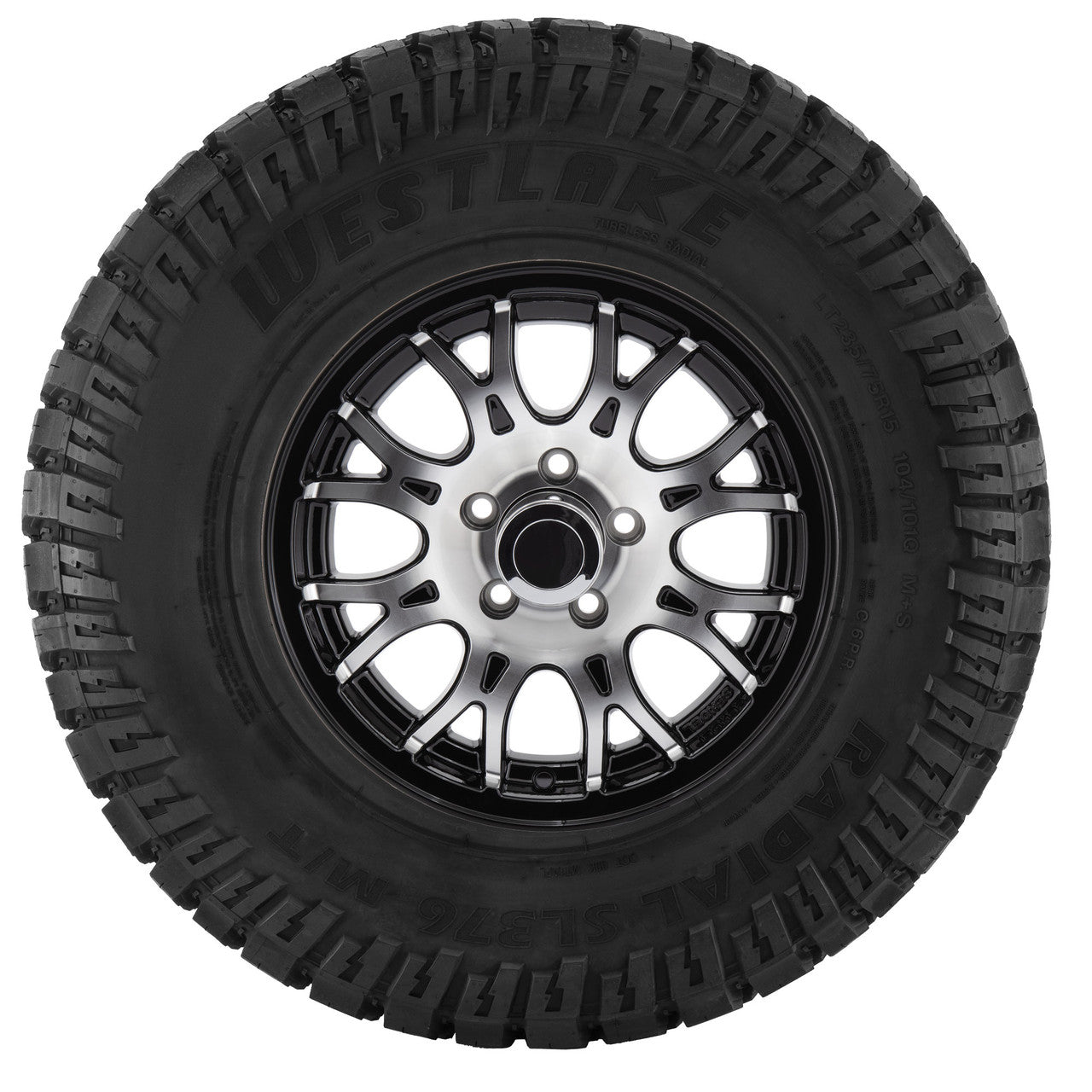 RV Tire and Wheel Package | T16 Black Machine