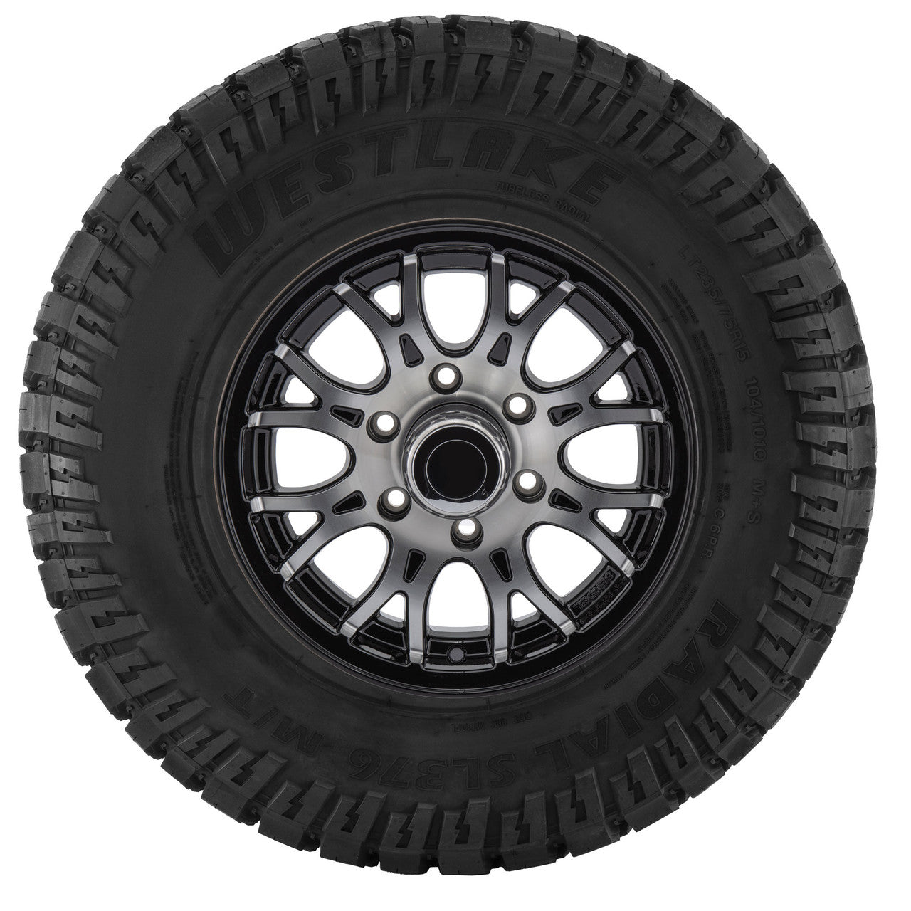 RV Tire and Wheel Package | T16 Black Machine