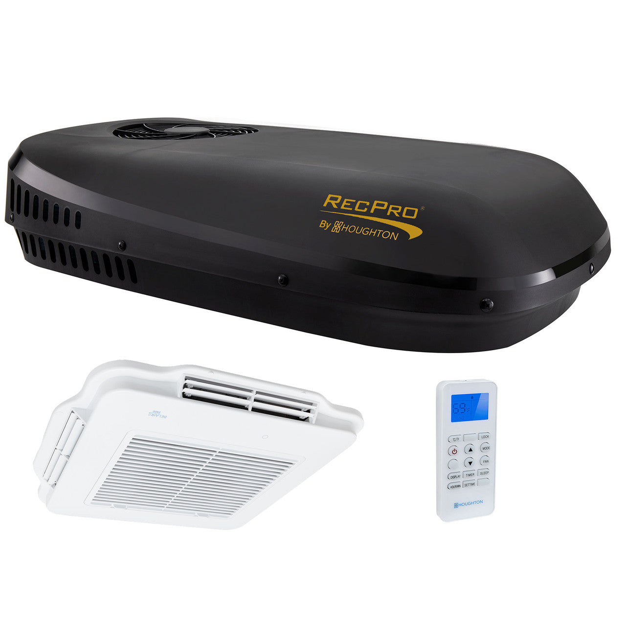 RecPro RV 13.5K Quiet Air Conditioner with Heat Pump | Non-Ducted | Low Profile | Remote