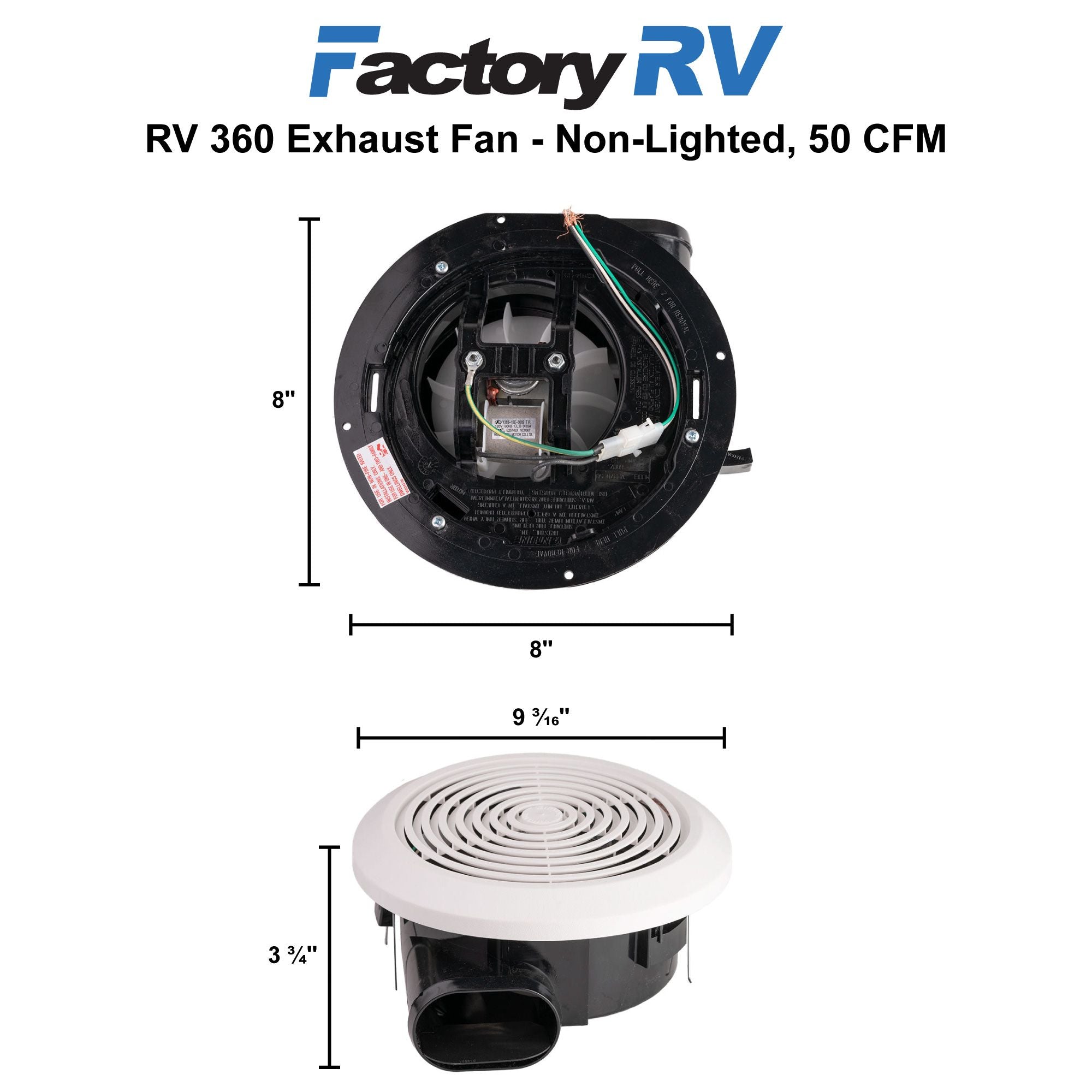Ventilation Fan | Ventline v2270 Breeze 360 Exhaust Fan | Non-Lighted | 50 CFM | 110 V