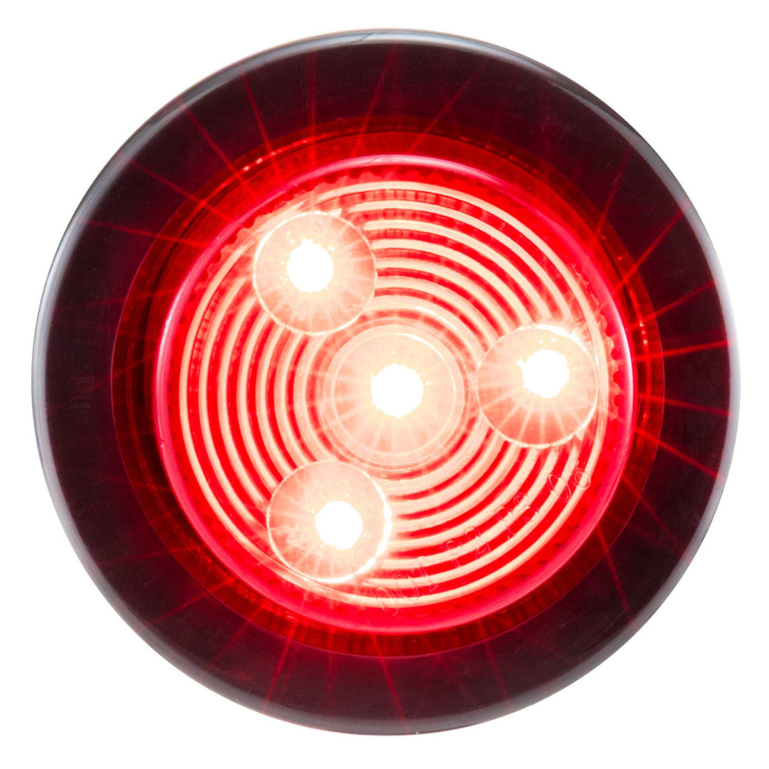 Clearance Marker Trailer Lights | 2" Red/Red Round | Exterior Identification Lights | Improves Visibility & Safety