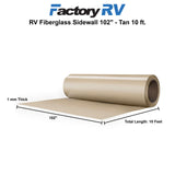 RV Fiberglass Siding & Roofing 102" | Tan