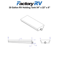 RV 30 Gallon Holding Tank 54" X 22" X 8" | H866033