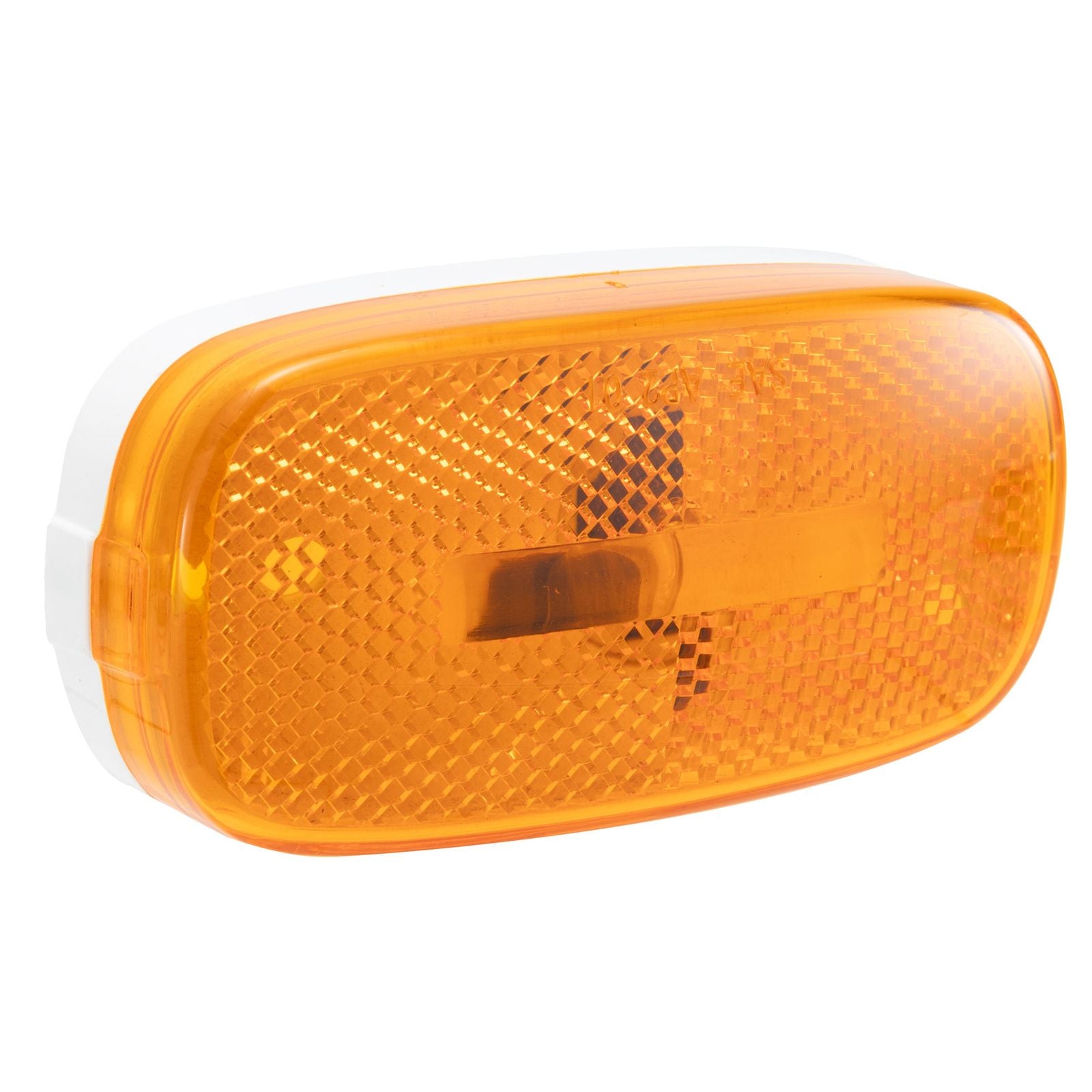 Trailer Side Marker Light | Rectangle | Amber Lens | White Base