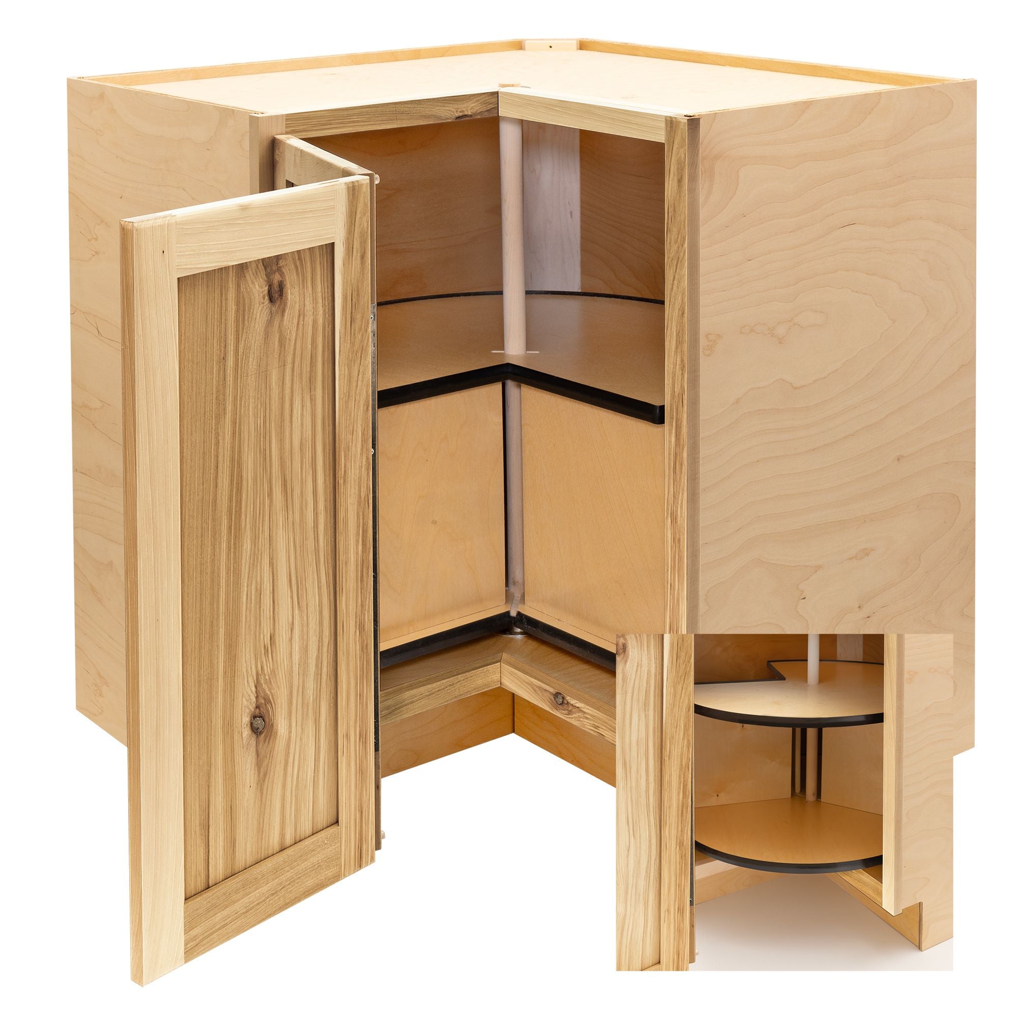 RV Lazy Susan Base Cabinet | Rustic Hickory