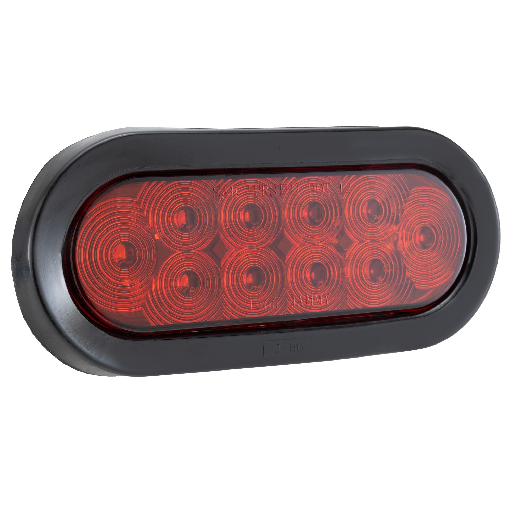 6" Red Oval LED Trailer Tail Light | Includes Grommet & Wire