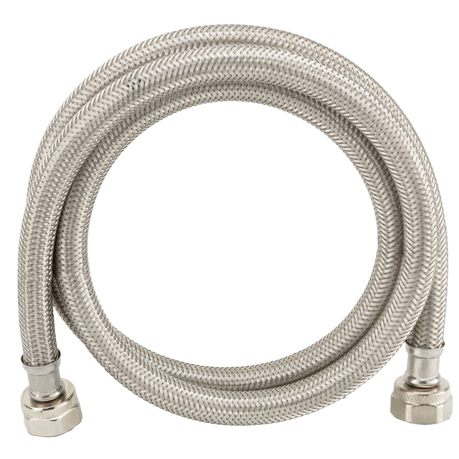 RV Sink Drain Hose | 48" Braided Stainless Steel | 1/2" Compression x 1/2" FIP