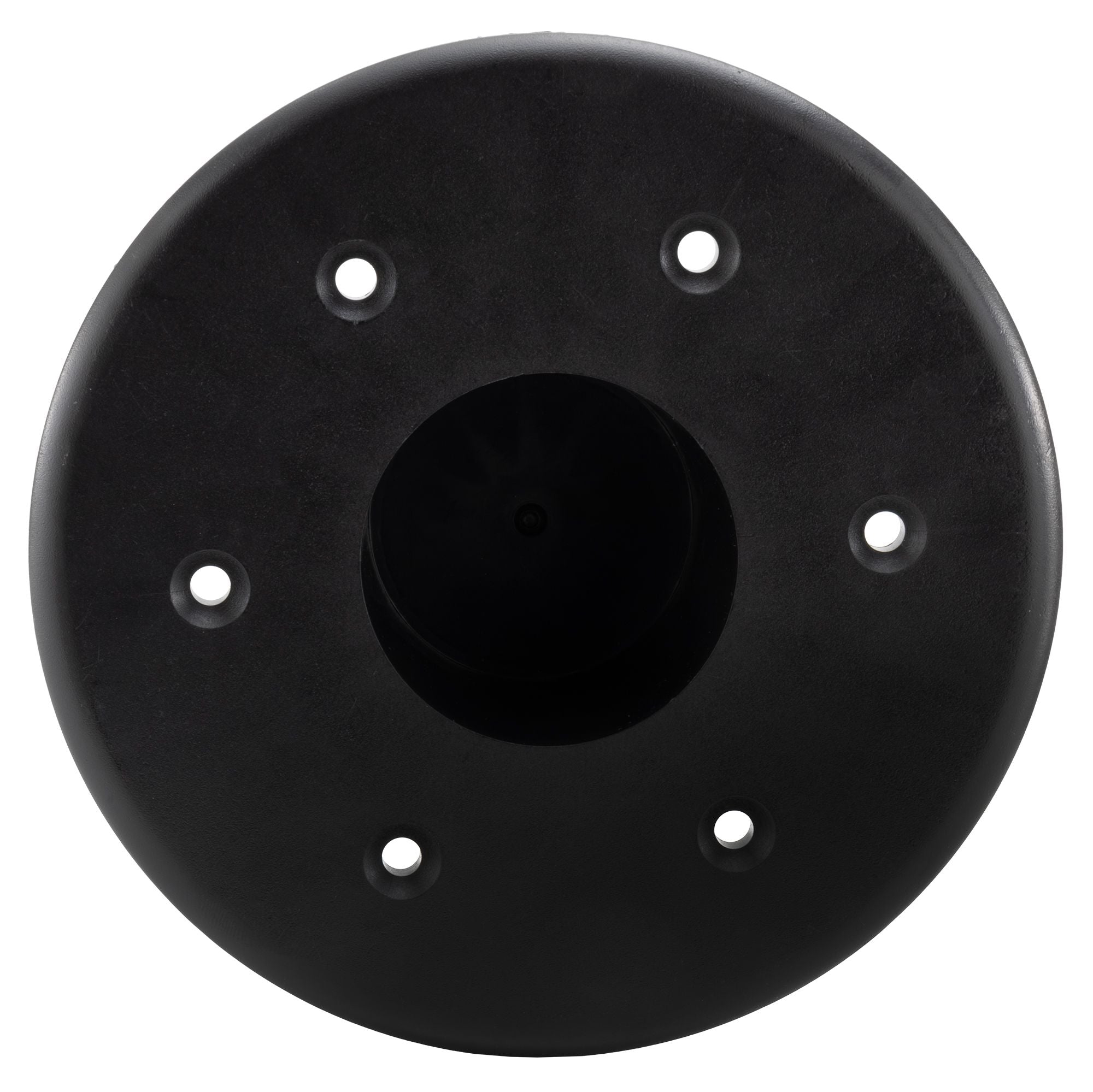 RV Table Pedestal Base Flush Mount | Plastic | Black and Chrome