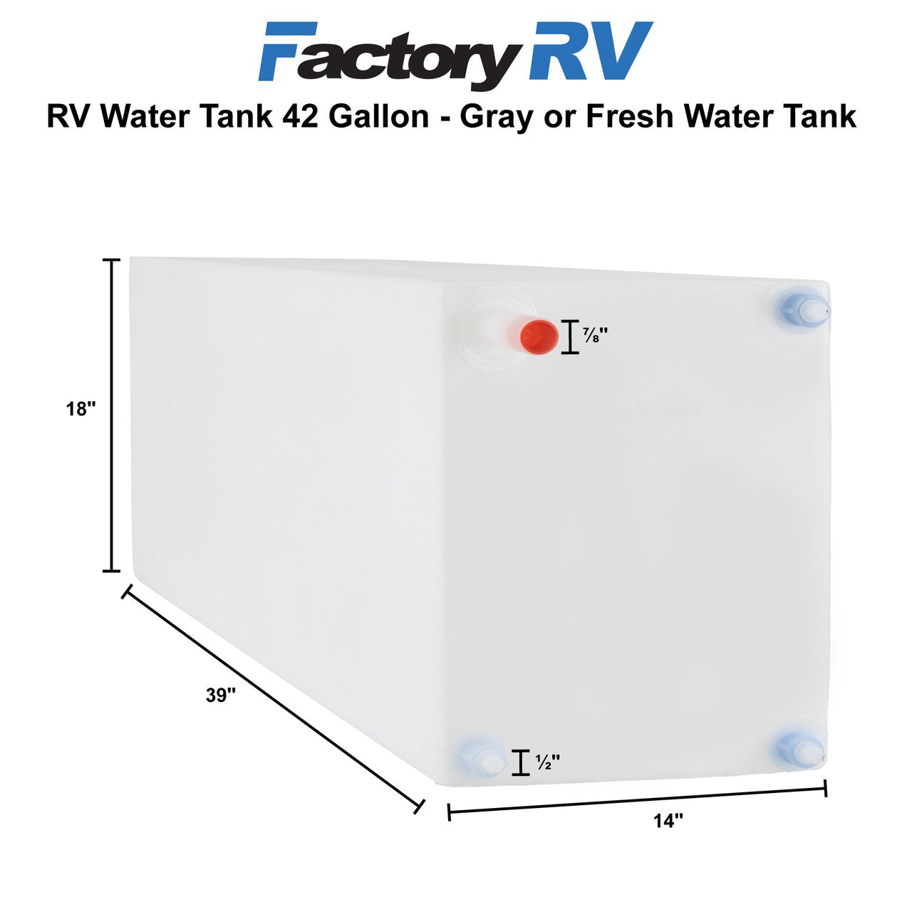 RV 42 Gallon Water Tank | Gray or Fresh Water Tank