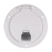RV Round Power Cord Cover | White
