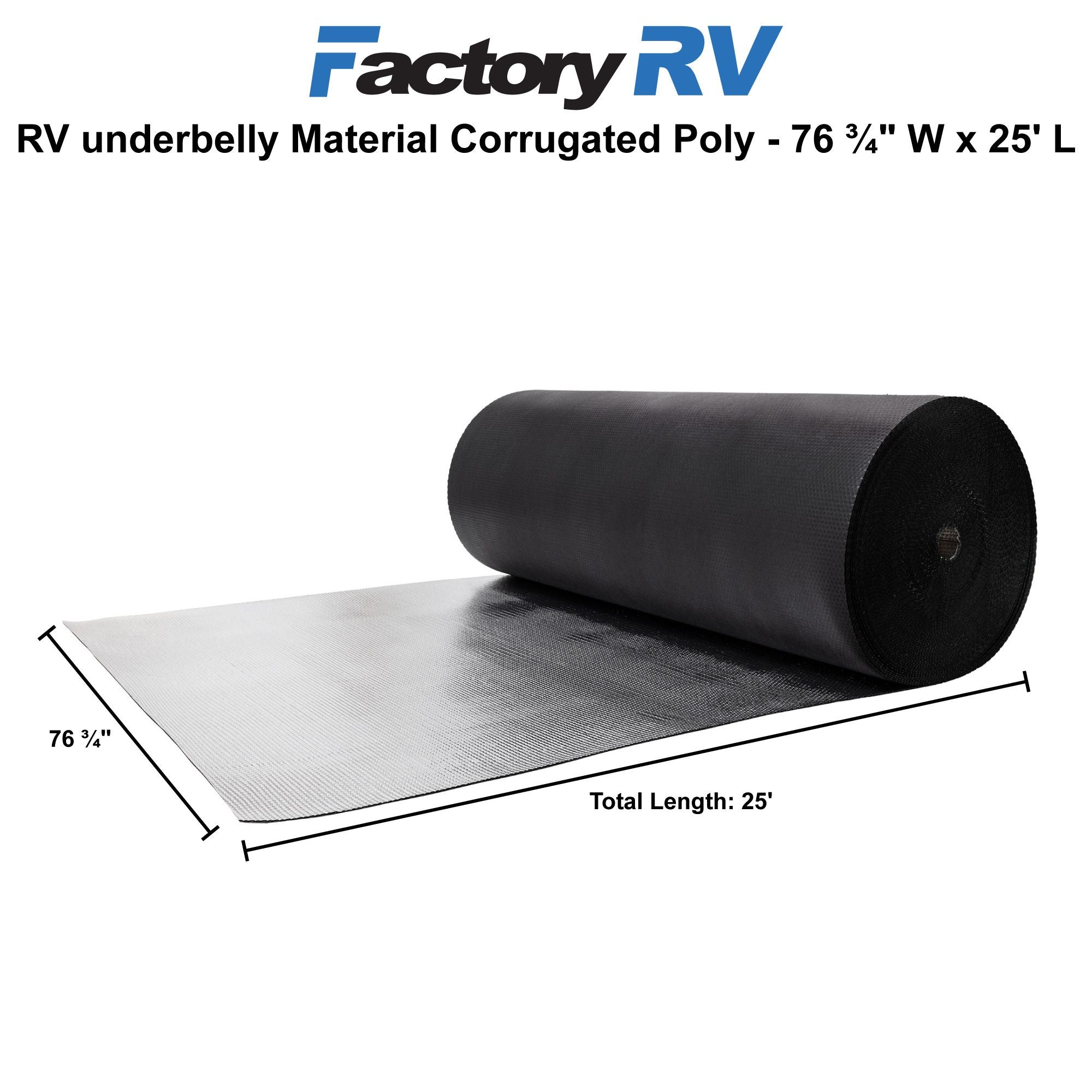 RV Underbelly Material Corrugated Poly | 76 ¾" Wide